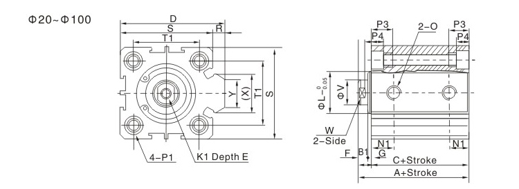 sda pneumatic　cylinder　over　dimensions2